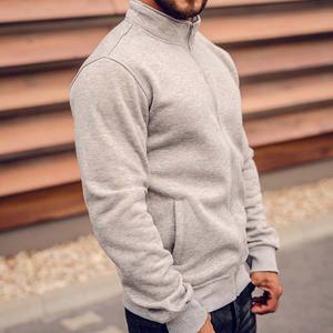 Cárdigan con cremallera de fábrica OEM al por mayor, suéter informal, sudaderas, chaqueta bomber holgada con logotipo impreso personalizado - Product Image 6