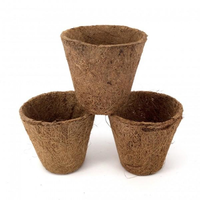 Penjualan Terbaik 100% alami VIETNAM kelapa COIR pot tanaman BIODEGRADABLE benih pemula cangkir Rumah & Taman Lubang drainase