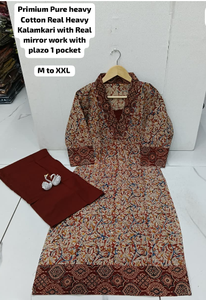 Ensemble de kurta en coton pur lourd tendance indien pakistanais dans un design indien traditionnel prêt à porter ensembles de kurti indiens pakistanais - Product Image 4