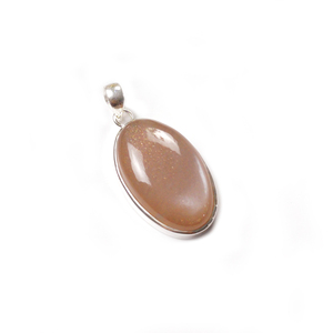 Colgante de Moda con Cabujón Ovalado de Piedra Lunar Chocolate |   Proveedor de Joyería de Piedras Preciosas Hechas a Mano al por Mayor - Product Image 2