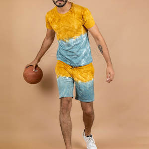 Ensemble court décontracté pour homme, taille plus, été, avec logo personnalisé, respirant, deux pièces, coupe confortable, 100% coton, séchage rapide - Product Image 5