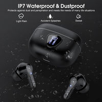 Écouteurs sportifs sans fil IPX7 étanches, ajustement sécurisé, résistants à la transpiration, réduction de bruit ENC, charge Type C, casque TWS