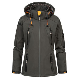 Veste Softshell en Toile pour Femme - Respirante, Écologique, Imperméable, Coupe-Vent, Séchage Rapide, Doublure Chaude pour le Sport - Product Image 6