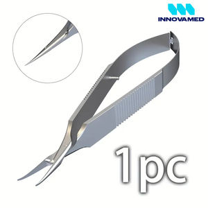 Tijeras de microresorte de acero inoxidable con agarre antideslizante de alta precisión para bordado, costura, recorte de cejas, diseño duradero afilado - Product Image 2