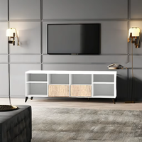 Meubles de salon pour maison moderne, support et support TV en bois 26_0107 fait à la main en Malaisie pour la chambre à coucher et l'entrée pour les hôpitaux