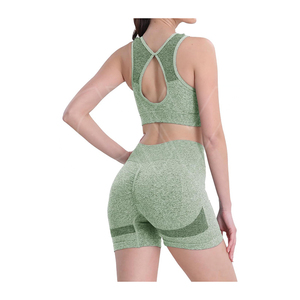 Entraînement 2 pièces solide Yoga ensemble pour femmes Fitness sport séchage rapide respirant écologique vêtements actifs de haute qualité personnalisé - Product Image 4