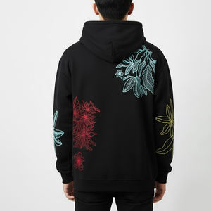 Latest Arrival Casual Wear Long Sleeve Embroidery Men Hoodies Wholesale Price Cotton Blended Oversized Men Embroidery Hoodies - Product Image 2