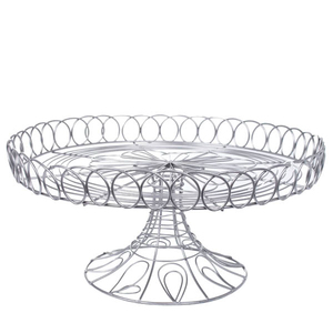 ขาตั้งเค้กแบบชั้นเดียว ทำจากลวดเหล็ก เป็นมิตรกับสิ่งแวดล้อม ล้างในเครื่องล้างจานได้ สีดำ เหมาะสำหรับงานแต่งงาน งานวันเกิด งานเลี้ยงที่บ้าน วางอาหารบนโต๊ะ - Product Image 5