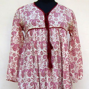 Nouveautés Vêtements pour femmes en coton Robe longue décontractée à manches longues Look d'été Robe longue en coton à usage ethnique - Product Image 1