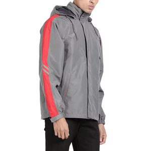 2025 hommes léger toile veste de pluie respirant imperméable à capuche coupe-vent caractéristique veste Polyester doublure - Product Image 4