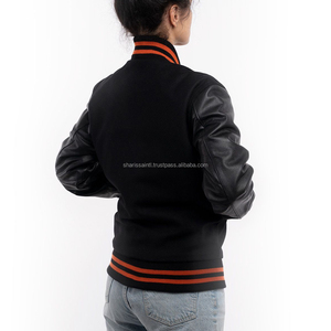 New Fashion Women's College Letterman Varsity <b>Jacket</b> with Custom Design Knitted Breathable Fabric for Casual Wear - Product Image 2