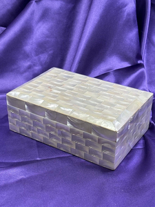 Handmade Mother of Pearl Inlay Jewelry <b>Box</b> <b>with</b> <b>Lid</b> | <b>Decorative</b> Wooden Trinket <b>Box</b> for Home & Gift Use - Product Image 2