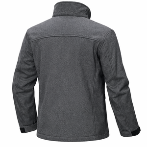 HAPPY HORSE Veste softshell à capuche coupe-vent, imperméable et respirante pour homme, style décontracté pour la randonnée en plein air en hiver - Product Image 2