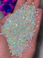 Opalite d'Éthiopie naturelle blanche certifiée par des tiers, qualité AA, cabochon Welo Fire Top, pierres précieuses en vrac polies 4mm 5mm 6mm