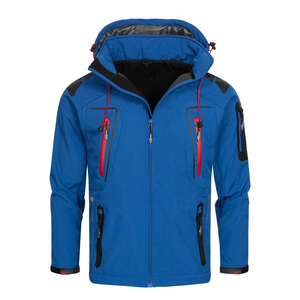 Chaqueta con capucha ajustable Softshell de invierno con cremallera exclusiva para hombre, chaqueta de tela de secado rápido de peso pesado de lujo para hombre - Product Image 2