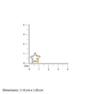 Boucles d'oreilles dorées Starstruck avec diamant - Product Image 5