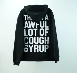Nueva alta calidad peso pesado 450g eso es un montón de jarabe para la tos estampado suelto Casual Streetwear pulóver Sudadera con capucha para hombres - Product Image 5