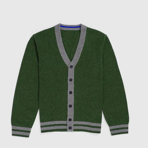 New Hot Sale Unisex Long <b>Cardigan</b> Mid-long Style Knitted Solid 100% Cotton V-neck <b>Thick</b> for Autumn Best Hot Selling - Product Image 3