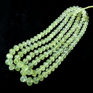 Cuentas Redondas Facetadas de Prehnita Natural de 8-10 mm, Cuentas Sueltas de Piedras Preciosas de Prehnita para la Fabricación de Joyas, por un Fabricante Indio - Product Image 5