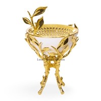 Quemador redondo de Metal con recubrimiento en polvo blanco y estilo moderno y acabado dorado, soporte y soporte de diseñador elegante, quemador de incienso Bakhoor