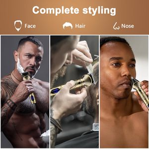 Tondeuse Électrique Professionnelle de Haute Qualité pour Barbiers – Kit de Coupe de Cheveux avec Lame en Acier Inoxydable, Batterie et Étanchéité IPX7 pour la Coiffure et la Barbe - Product Image 5