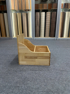 Recipiente de basura extraíble de madera Premium con almacenamiento de gabinete doble Estante extraíble de madera incorporado - Product Image 5