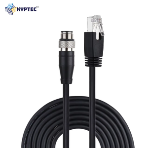 Câble de caméra industrielle RJ-45-TO-M12-8P à code A pour l'équipement de vision industrielle, la robotique, l'automatisation et des performances de signal stables - Product Image 2