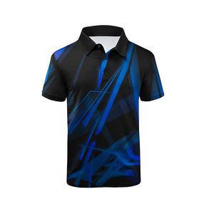 Polo de Golf para Hombre de Alta Calidad, Estilo Casual, Manga Corta, Diseño Gráfico Negro, 100% Poliéster, Tejido Jersey, ODM - Product Image 1
