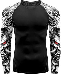 High Quality Athletic Compression Tops Dry Workout T Shirt, Rash Guard Base Layer <b>Undershirt</b> Customized - Product Image 1
