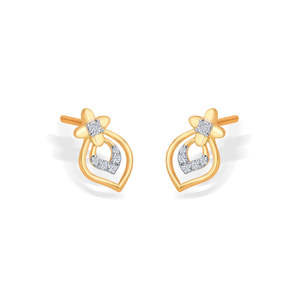 Pendientes de Oro Amarillo con Diamantes para Mujer - Product Image 3