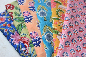 Servilletas personalizadas de tela de algodón de 100 por ciento de colores de otoño, servilletas de comedor hechas a mano bordadas a mano florales surtidas - Product Image 3