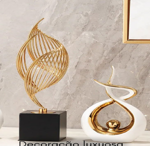 Minimalist golden swirl trophy featuring a <b>clear</b> crystal sphere. Sleek available at wholesale prices. - Product Image 2