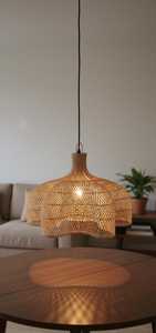 Best Quality Rattan Custom Pendant Light Handwoven Natural <b>Lampshade</b> Eco-Friendly Durable Construction Bedroom Art Deco - Product Image 4
