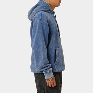 Sweat-shirts en coton 100% fabriqués au Pakistan, lavés à l'acide, avec logo personnalisé, coupe ample pour hommes - Saison printemps - Product Image 4