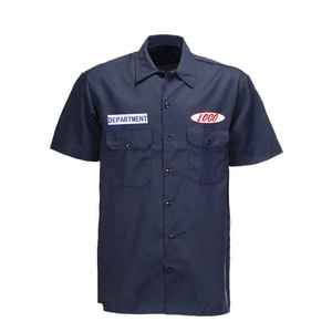 Uniforme automobile en sergé kaki en coton personnalisé boutonné t-shirt de travail personnalisé pour hommes - Product Image 2