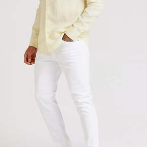 تصنيع المعدات الأصلية مخصص لون خالص طويل الأكمام جولة الرقبة البلوز عارضة مخطط تي شيرت للرجال - Product Image 6