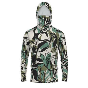 Venta al por mayor de camisas de pesca con capucha 100% poliéster Spandex sublimación impresión OEM nuevo diseño - Product Image 5