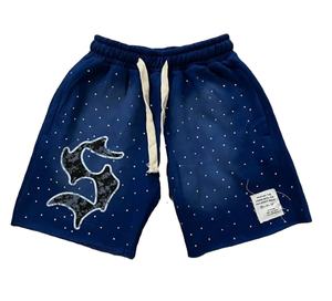 Bas quantité minimale de commande hommes Shorts Logo personnalisé sérigraphie broderie Patch strass soleil délavé haute qualité 100% coton Streetwear Shorts - Product Image 1