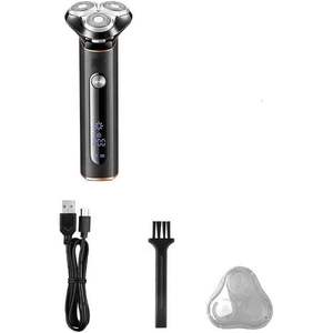 Afeitadora Eléctrica Impermeable IPX7 para Hombre, Recargable por USB, para Afeitado Facial en Seco y Húmedo, Triple Cuchilla, Idioma de Funcionamiento Alemán - Product Image 1