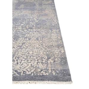 Alfombras de Lana y Seda Anudadas a Mano de Estilo Azul del Lejano Oriente, con Patrón Abstracto para el Hogar, el Pasillo, la Sala de Estar o el Dormitorio - Skws-128 - Product Image 4