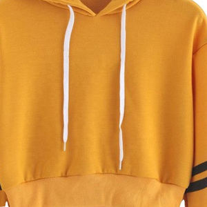 Sweat-shirt à capuche court pour femmes, mode décontractée, pull-over, sweat-shirt à manches longues, sweat-shirt à capuche avec logo personnalisé OEM, fournisseur en gros - Product Image 6
