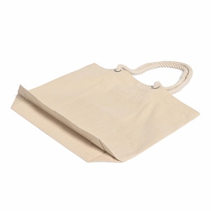 Women's Rope Handle Beach Tote Canvas <b>Bag</b> with Stylish <b>Accessories</b> - Product Image 5