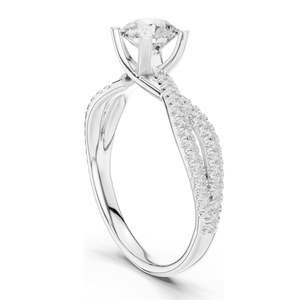 1.07 CT Round Brilliant Lab Diamond <b>Ring</b> for Women VVS-VS EF Clarity 18KT, 14KT, 10KT Gold & 925 Silver Moissanite - Product Image 5