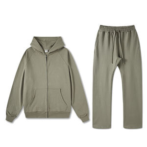 baggy pants sweatsuits sweatpants Cotton Jogger Set Custom Printing Logo Sweatsuit Tracksuits for Men - Product Image 2