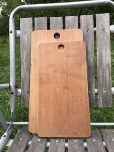 Planche à découper en bois de cerisier massif, bois dur naturel, planche de cuisine avec trou de suspension pour la préparation des aliments, le service et l'international - Product Image 2