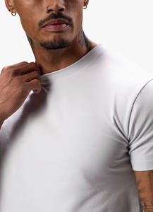 T-shirts pour hommes élégants et ajustés, 95% coton, 5% élasthanne, séchage rapide et grande taille, t-shirts vierges de haute qualité en gros, à porter - Product Image 5