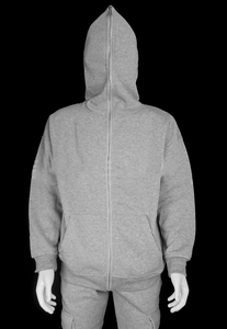 Sudadera con capucha de algodón con capucha para hombre y mujer, prenda con logotipo personalizado, diseño de sublimación, poliéster, reflectante, cremallera completa, unisex - Product Image 4