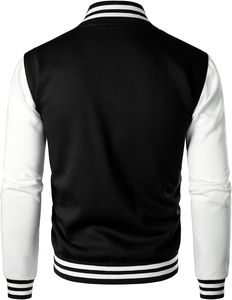Chaqueta de béisbol universitaria de lana personalizada de fábrica 2024, cuello levantado, capucha para hombre, Letterman, mezcla de algodón corta para la escuela, personalizable - Product Image 2