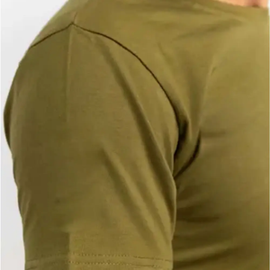 High Quality 100% Cotton Knitted Ringer <b>T</b>-<b>Shirts</b> with Zip <b>Pocket</b> Wholesale Unisex <b>T</b>-<b>Shirts</b> for Men Printing - Product Image 5