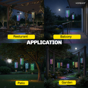Homehop Lampe solaire à carillon éolien étanche à LED automatique avec changement de couleur Lampe de jardin solaire suspendue pour l'extérieur et la décoration intérieure - Product Image 6